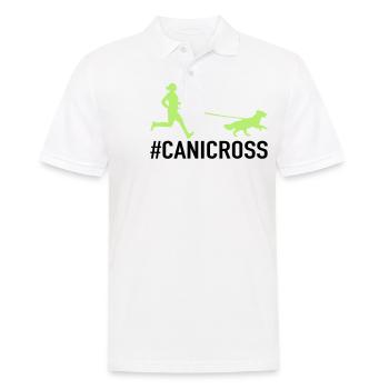 Canicross Runner - Männer Poloshirt - Weiß - Vorne - Kai (181cm)