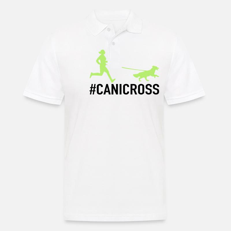 Canicross Runner - Männer Poloshirt - Weiß