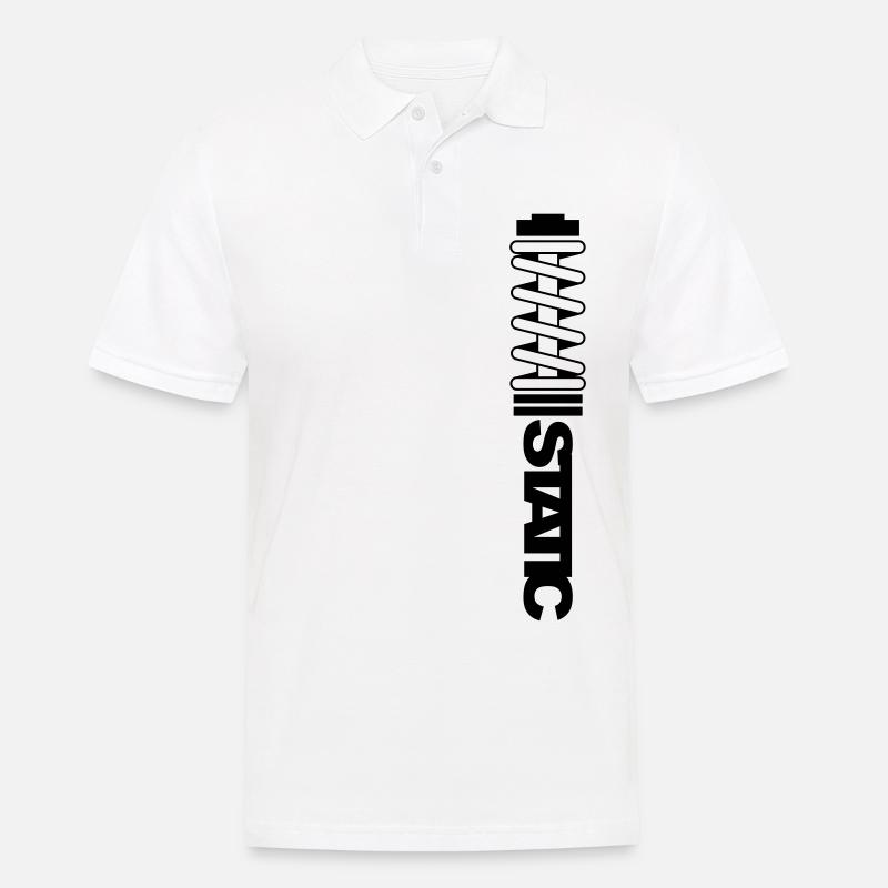 static flat - Männer Poloshirt - Weiß