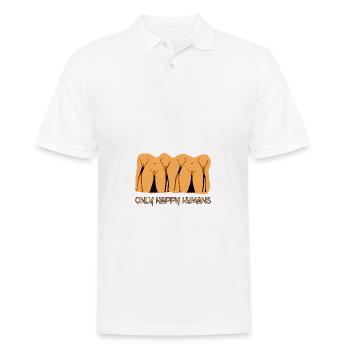 only happy humans ein paar menschen tanzen - Männer Poloshirt - Weiß - Vorne - Kai (181cm)