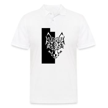 Déclaration de tatouage Tribal Wolf Wild Fantaisie - Polo Homme - blanc - Devant - Kai (181cm)