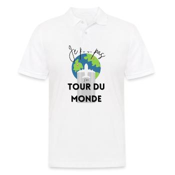 je peux pas j'ai tour du monde - Polo Homme - blanc - Devant - Kai (181cm)