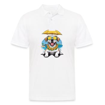Vacances pour chiens Vacances pour chiens Île d’Hawaï Mer - Polo Homme - blanc - Devant - Kai (181cm)