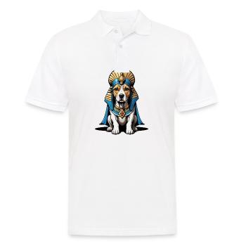 Dog Pharao Hund Ägypten Pyramide Geschenk - Männer Poloshirt - Weiß - Vorne - Kai (181cm)