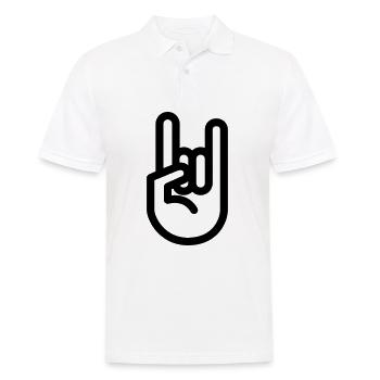 hand rock - Men's Polo Shirt - white - Front - Kai (181cm)