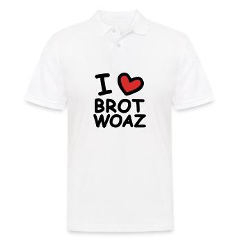 I Love Brotwoaz - Männer Poloshirt - Weiß - Vorne - Kai (181cm)