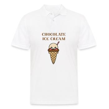 Chocolate Ice Cream Gesechenkidee Eis Schokolade - Men's Polo Shirt - white - Front - Kai (181cm)