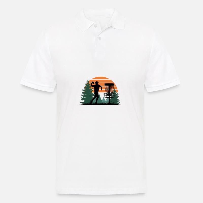 Disc Golf - Männer Poloshirt - Weiß