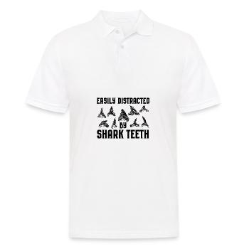 Dents de requin Collecte | Idées cadeaux Shark Tooth - Polo Homme - blanc - Devant - Kai (181cm)