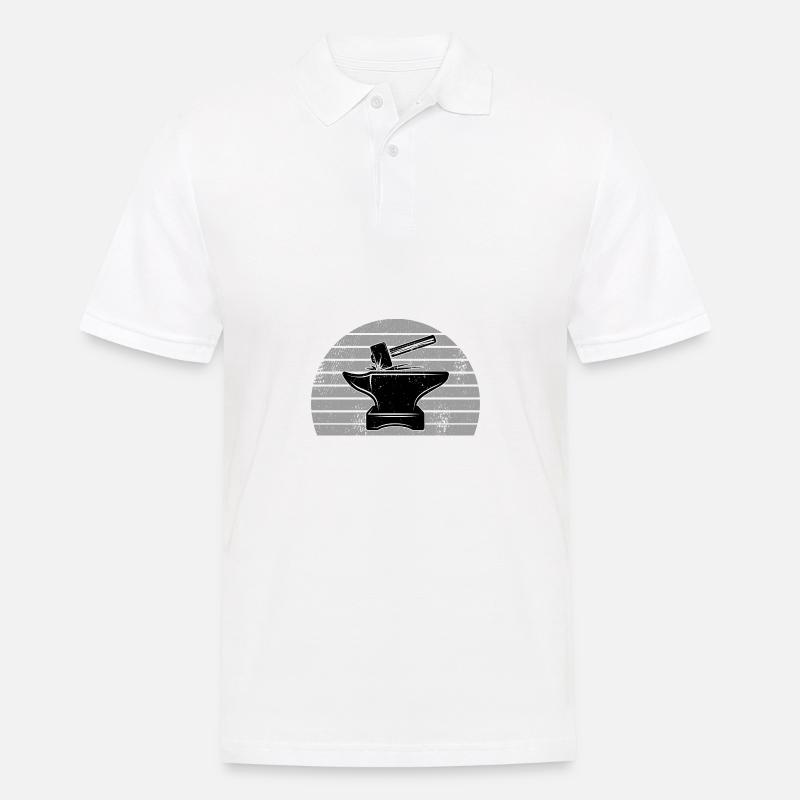 Amboss - Männer Poloshirt - Weiß