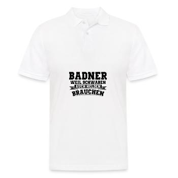Badische Sprüche | Baden Badner Schwaben Geschenke - Männer Poloshirt - Weiß - Vorne - Kai (181cm)