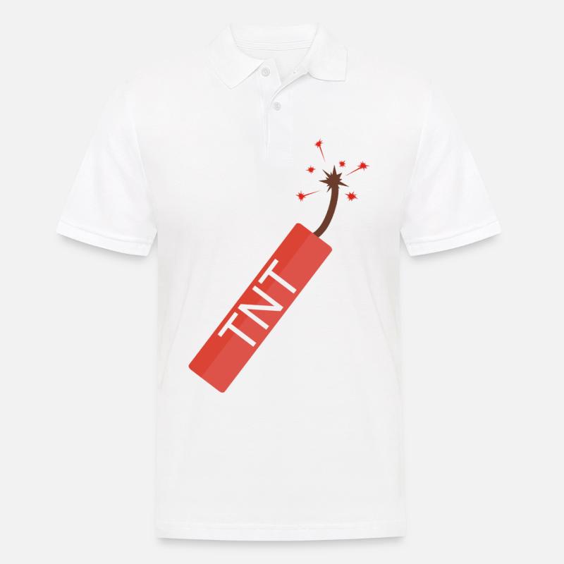 TNT Dynamit Stange - Männer Poloshirt - Weiß