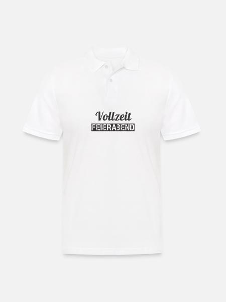 Vollzeit Feierabend - Männer Poloshirt - Weiß