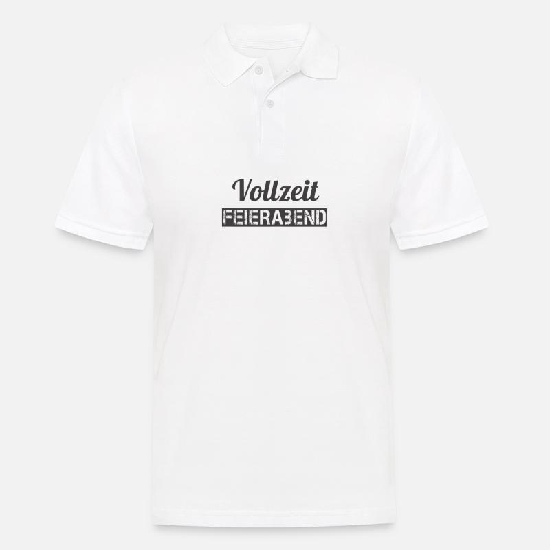 Vollzeit Feierabend - Männer Poloshirt - Weiß