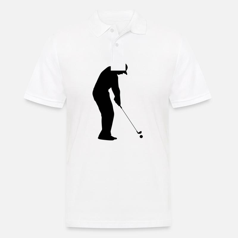Golf Golfer Golfer Terrain de golf - Polo Homme - blanc
