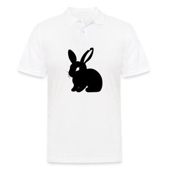 Kaninchen - Männer Poloshirt - Weiß - Vorne - Kai (181cm)