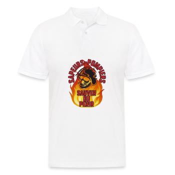 Sapeurs-pompiers sauver ou périr - Polo Homme - blanc - Devant - Kai (181cm)