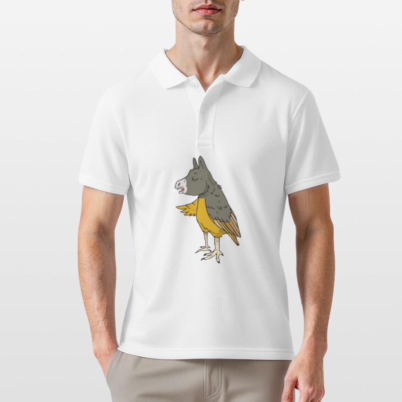 Esel oder Adler oder Vogel Eselvogel Männer Poloshirt