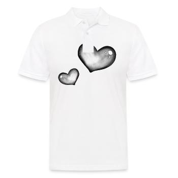 Heart Heart - Men's Polo Shirt - white - Front - Kai (181cm)