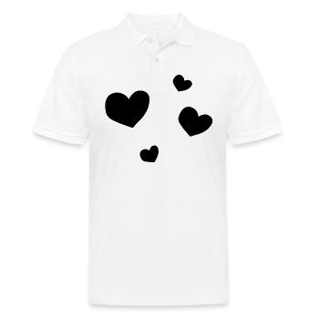 Heart Heart - Men's Polo Shirt - white - Front - Kai (181cm)