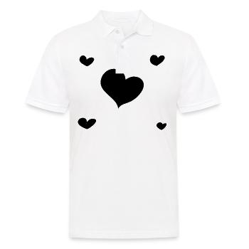 Heart Heart - Men's Polo Shirt - white - Front - Kai (181cm)