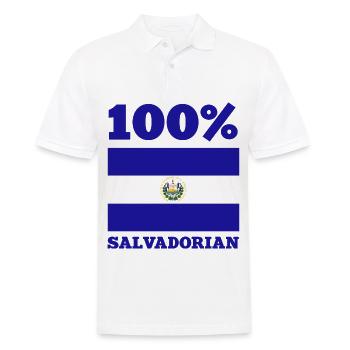 El Salvador - Männer Poloshirt - Weiß - Vorne - Kai (181cm)