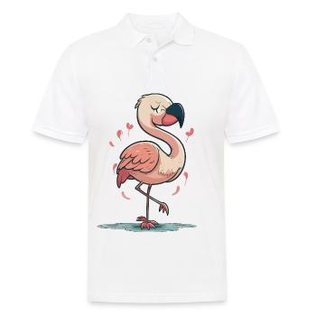 Flamingo Fun - Polo Homme - blanc - Devant - Kai (181cm)