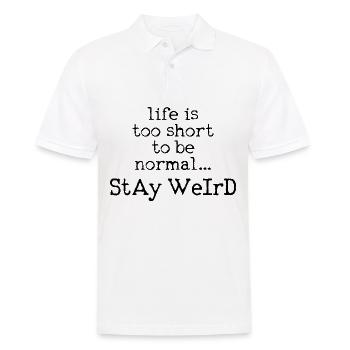 La vie est trop courte pour être normale - Polo Homme - blanc - Devant - Kai (181cm)