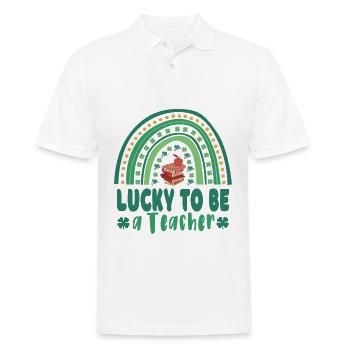 Le bonheur d’être enseignant - Polo Homme - blanc - Devant - Kai (181cm)