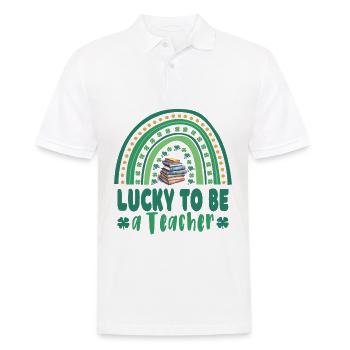 Le bonheur d’être enseignant - Polo Homme - blanc - Devant - Kai (181cm)