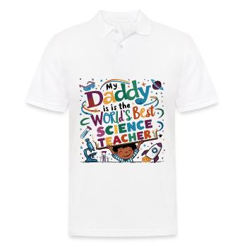 Mon père est le meilleur professeur de sciences - Polo Homme - blanc - Devant - Kai (181cm)