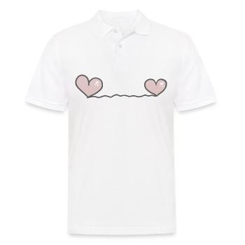 Herz Herzen - Männer Poloshirt - Weiß - Vorne - Kai (181cm)
