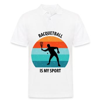 Racqueetball - Polo Homme - blanc - Devant - Kai (181cm)