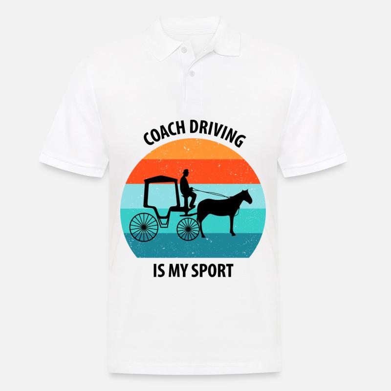 Kutscher Kutsche Pferdekutscher Kutschieren - Männer Poloshirt - Weiß