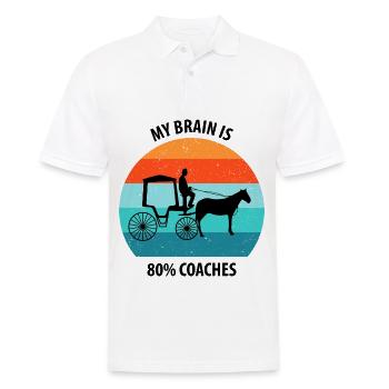 Calèche de cocher Calèche tirée par des chevaux Calèche - Polo Homme - blanc - Devant - Kai (181cm)