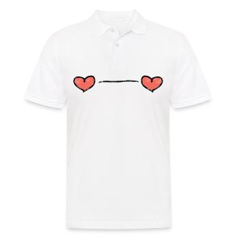 Herzen Herz - Männer Poloshirt - Weiß - Vorne - Kai (181cm)