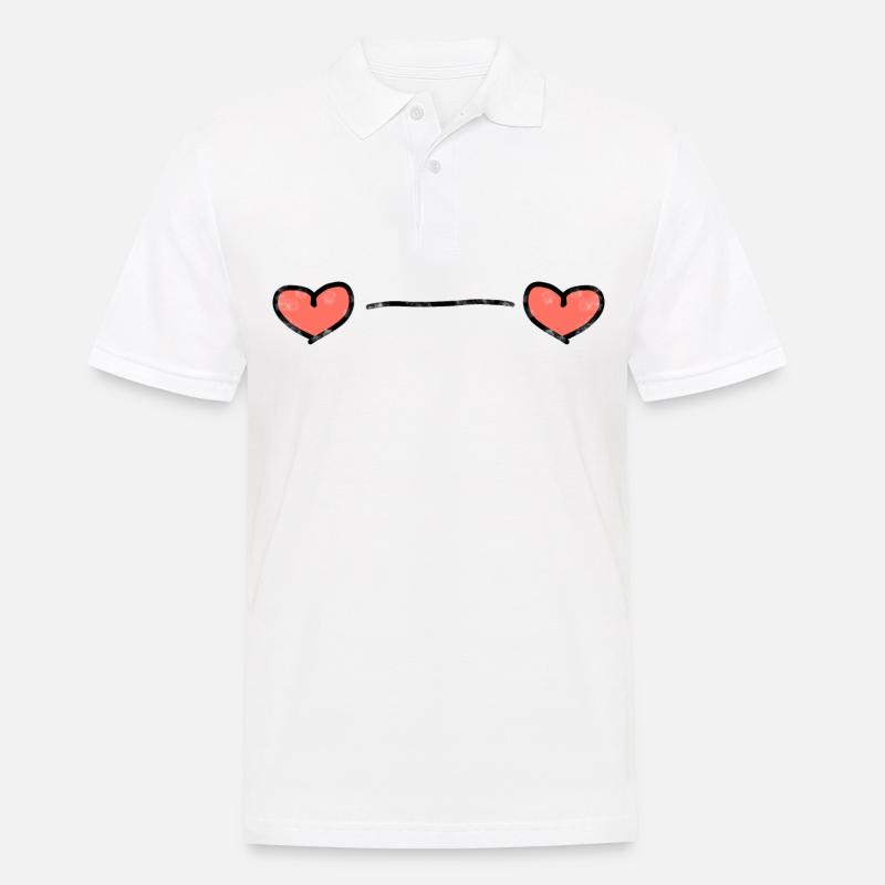 Herzen Herz - Männer Poloshirt - Weiß
