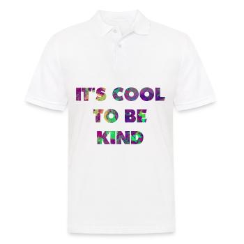 Es ist cool, nett zu sein - Männer Poloshirt - Weiß - Vorne - Kai (181cm)