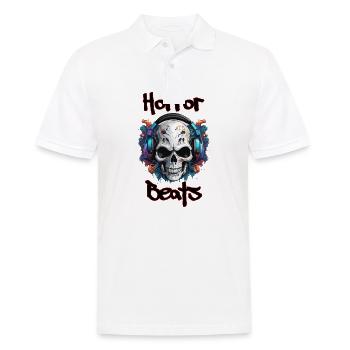 Kopfhörer / Audio / Musik / Klang / cool - Männer Poloshirt - Weiß - Vorne - Kai (181cm)