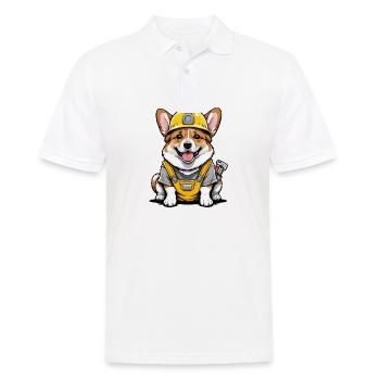 Dog Construction Worker Dog Dog Love Gift - Men's Polo Shirt - white - Front - Kai (181cm)