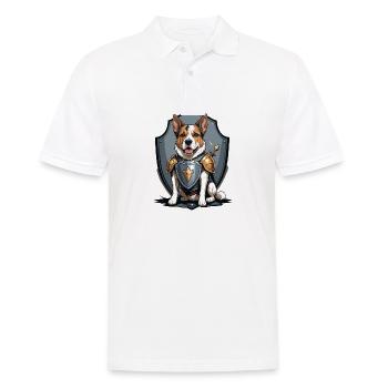 Dog Knight Warrior Dog Gift Warrior Knight - Men's Polo Shirt - white - Front - Kai (181cm)