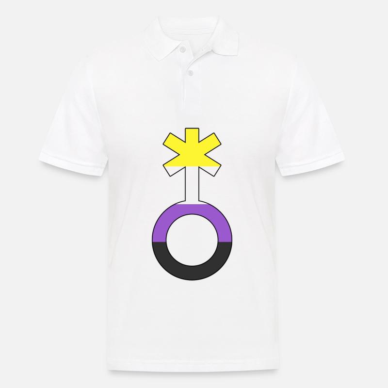Non-binary symbol non-binary non-binary gender - Men's Polo Shirt - white