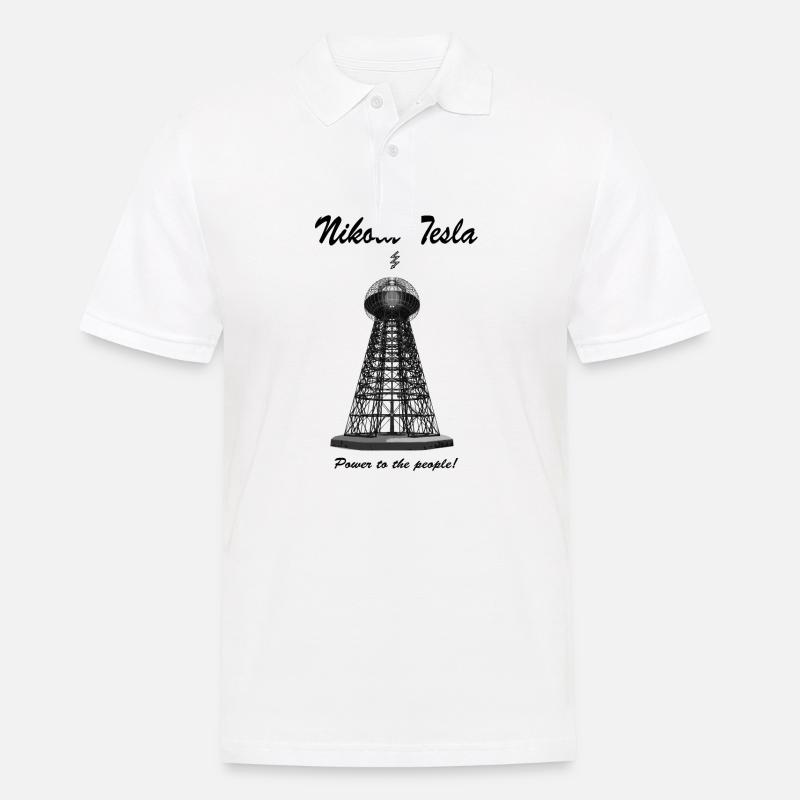 tesla 3 - Männer Poloshirt - Weiß