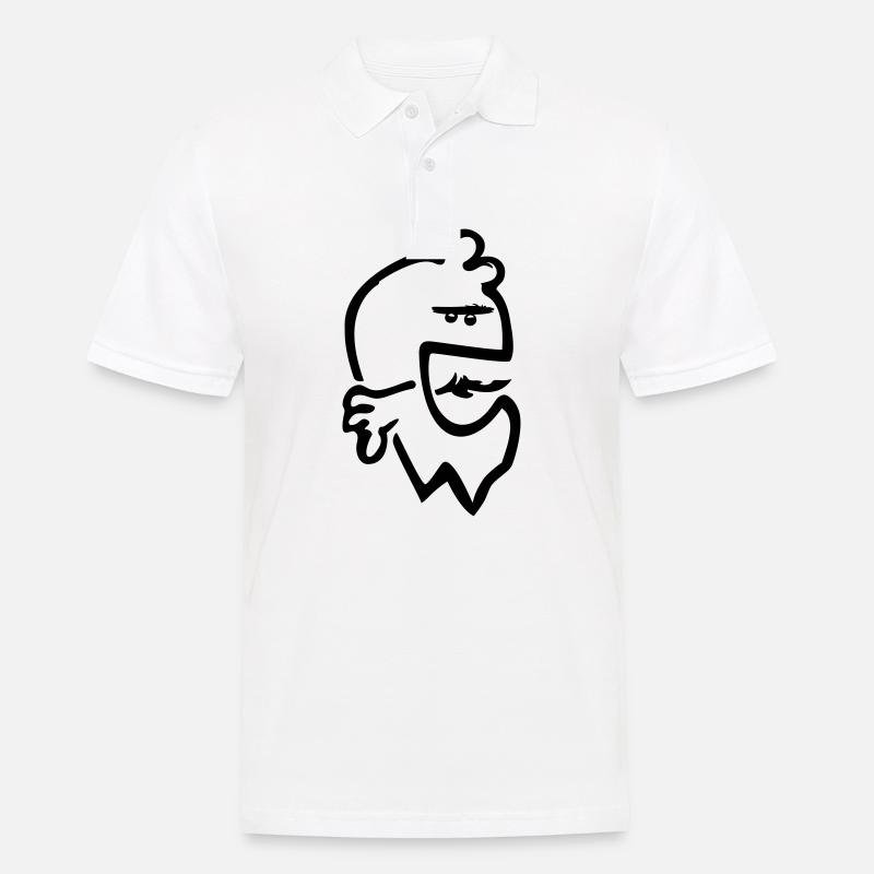 Funny Face Sodbrennen Rülpser - Männer Poloshirt - Weiß