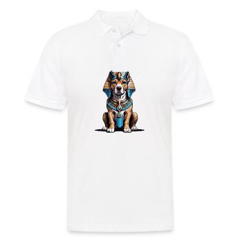 Chien Pharaon Chien Égypte Pyramide Cadeau - Polo Homme - blanc - Devant - Kai (181cm)