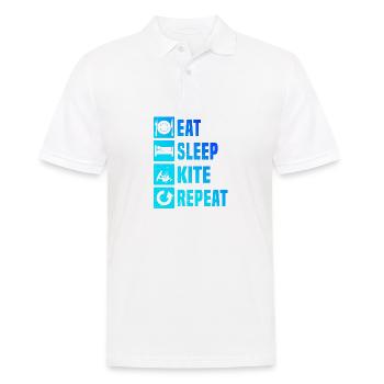 Kiten Kite Kitesurf Kitesurfing Kitesurfer - Men's Polo Shirt - white - Front - Kai (181cm)