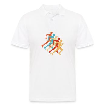 Fitness, Jogging, Jogging, Course à pied, Course à pied, Hommes - Polo Homme - blanc - Devant - Kai (181cm)