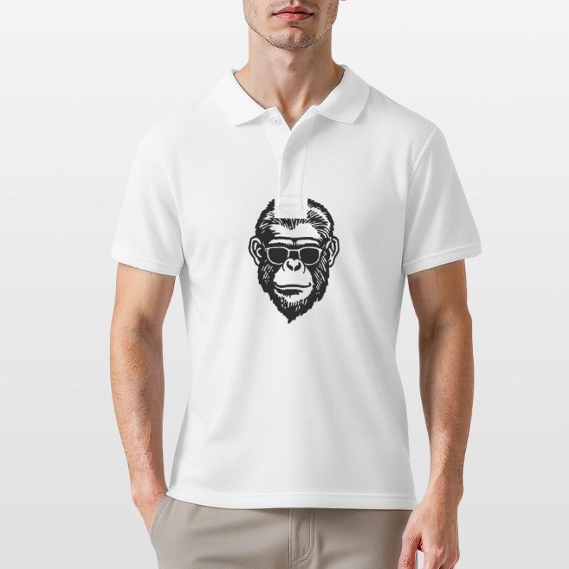 Monkey Monkey Monkey Face Men's Polo Shirt