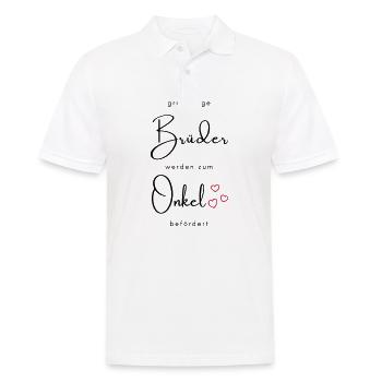 großartige Brüder werden zum Onkel befördert - Männer Poloshirt - Weiß - Vorne - Kai (181cm)