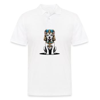 Dog Pharao Hund Ägypten Pyramide Geschenk - Männer Poloshirt - Weiß - Vorne - Kai (181cm)